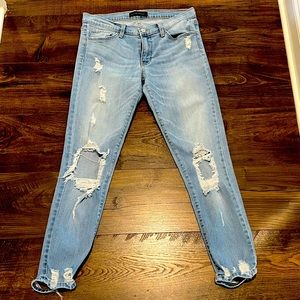 Flying Monkey Distressed Skinny Ankle Jeans